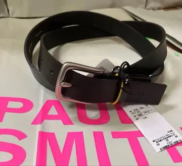 새상품 폴스미스 본 소가죽 벨트 남성용 블랙 조절 가능 프리 사이즈