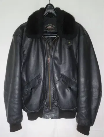 블랙 가죽 퍼 자켓