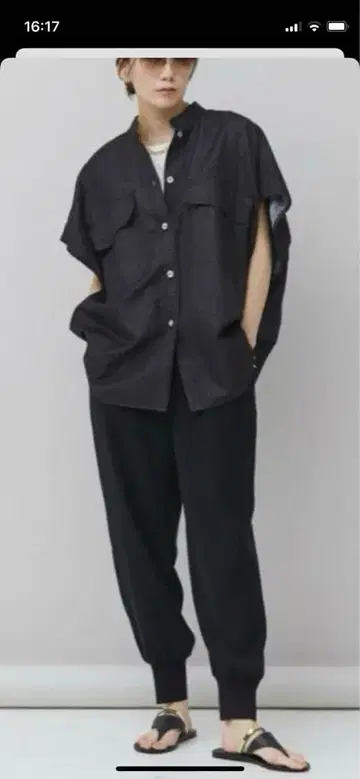 새상품급 캘런솔로지 슬릿 헴 팬츠 38