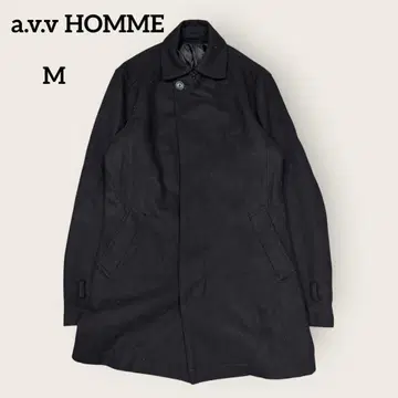 a.v.v HOMME 울 혼방 스텐카라 코트 깔끔한 캐주얼 출퇴근