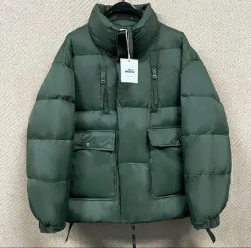 RISELIN 다운 자켓 경량 방한 두꺼운 원단 방풍 무지 루즈핏 2XL