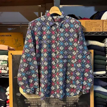 레트로 vintage 80s 90s 다이아몬드 페이즐리 셔츠