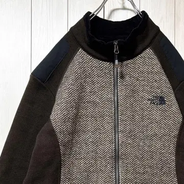 새상품급 THE NORTH FACE 플리스 자켓 풀 지퍼 브라운