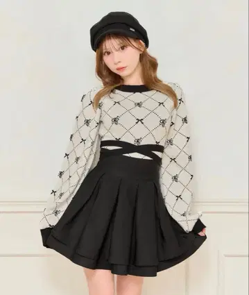 apres jour 백리본 니트탑