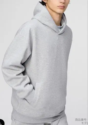 UNIQLO 맨투맨 오버 사이즈 풀 후드티 S 그레이