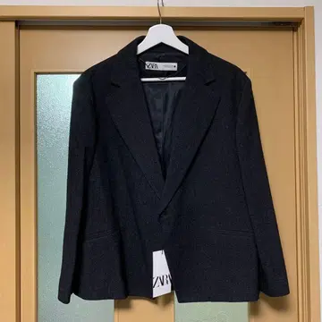 자라 린넨 울 자켓 다크 그레이 XL 택 포함 미사용 새상품