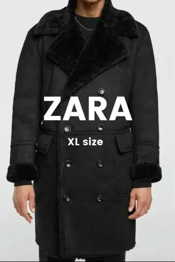 자라 롱 코트 블랙 ZARA 페이크 무스탕 코트 더블 XL
