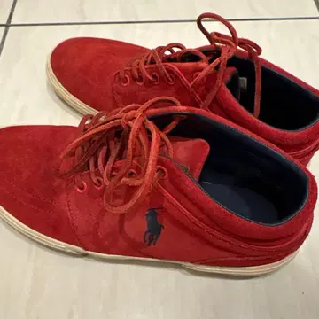 POLO 스웨이드 레드 스니커즈
