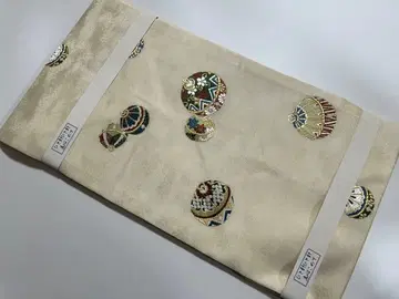 미사용품 고급 스즈 패턴 나고야 오비 228 기모노 스키 구락부