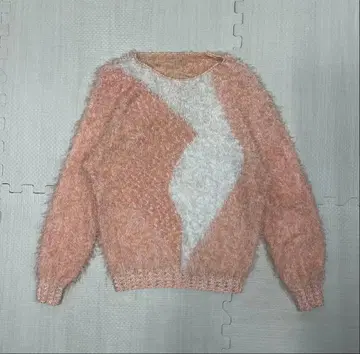 00 s 빈티지 모코모코 니트 푸와푸와 핑크 y2k