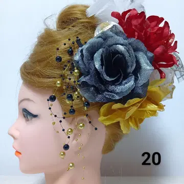 머리 장식 성인식 결혼식 졸업식 레드 블랙 실버 골드 헤어 액세서리