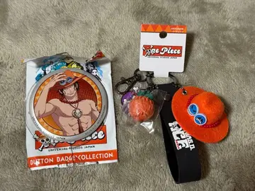 유니버셜 usj 원피스 에이스 캔뱃지 키링