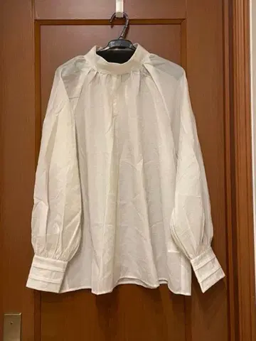 그린 라벨 릴랙싱 시어 와셔 개더 블라우스