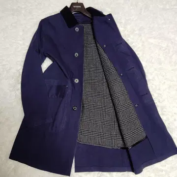 새상품급 매킨토시 다누운 스텐칼라 라이너 부착 옷깃 코듀로이 네이비