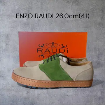[새상품] ENZO RAUDi 스웨이드 안장 신발 26cm 상당 아이보리