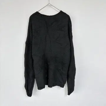 니트 스웨터 [ S ] 블랙 100% 아크릴 무지 심플 긴팔