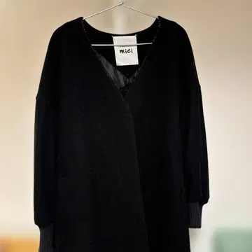 mici 블랙 롱 코트