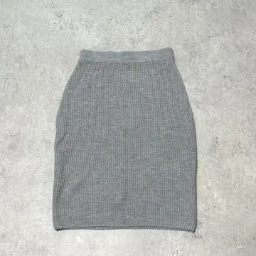 s3221 그린 라벨 릴랙싱 미디 스커트 리브 니트 울 혼방