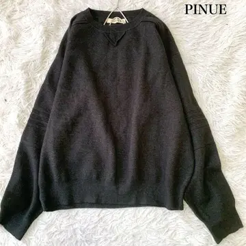 PINUE 라인 니트탑 오버 사이즈 루즈핏 최신 모델 23년