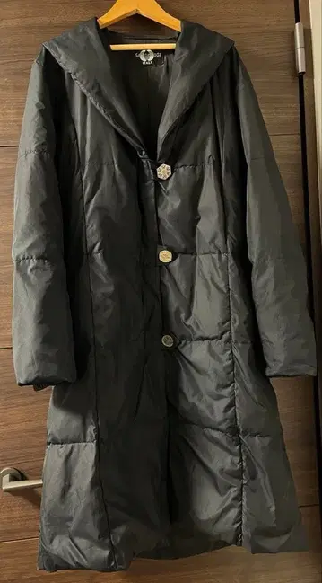 페더 다운 코트 블랙 이탈리아제