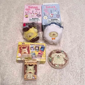 폼폼푸딩 세트 치비또모 자수 캔뱃지 초코 박스