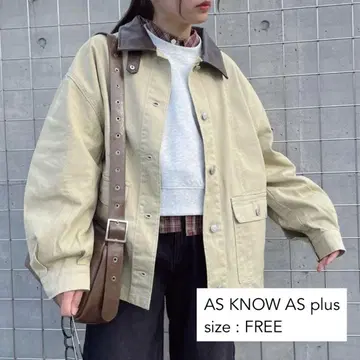 AS KNOW AS plus 커버올 캐주얼 자켓 베이지