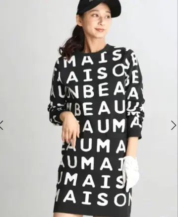 새상품 SCOT CLUB 스콧 클럽 골프 원피스 알파벳 블랙