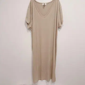 JUST BE - [ 2X ] 베이지 티셔츠 원피스