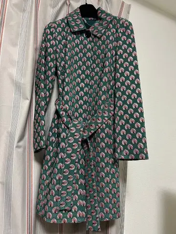 MAX &Co 맥스앤코 꽃무늬 롱 코트 그린 계열