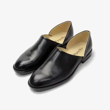 Spock 블랙 가죽 로퍼