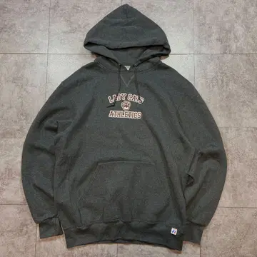 러셀 애슬레틱 프린트 후드티 다크 그레이