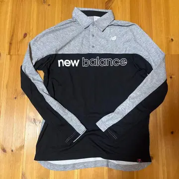New Balance 긴팔 피케 셔츠 사이즈 4 그레이/블랙