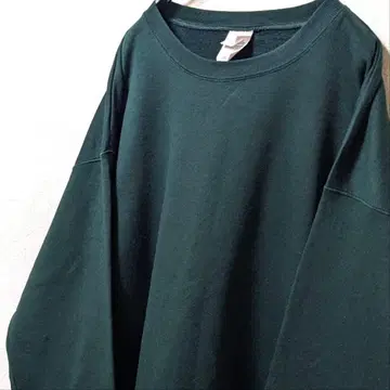 헤인즈 무지 맨투맨 트레이닝복 그린 L 구제 의류 카키