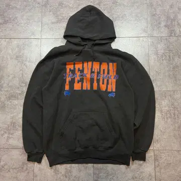 Lee 후드 부착 프린트 후드티 다크 그레이 M