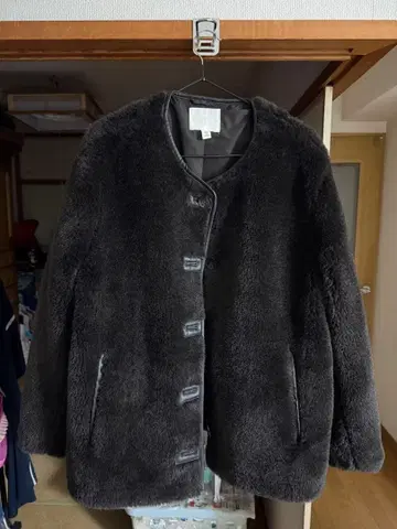 H&M 다크 브라운 플리스 자켓 L 사이즈 미사용품 즉시 구매 가능