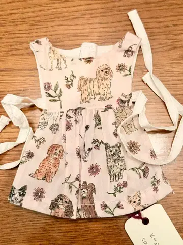 멜짱 소란짱 인형용 리버티 원단 에이프런 드레스 아웃핏