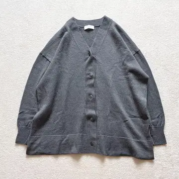 카구레 실크 블렌드 가디건 오버 사이즈 그레이 [ 하자품 ]