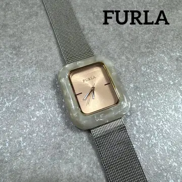 FURLA 훌라 여성용 아날로그 손목시계 메쉬 밴딩 작동품