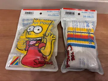 더 심슨즈 타월 인 파우치 / 라인 양말