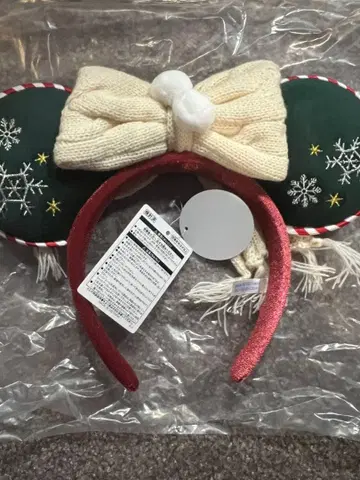 택 포함 새상품 크리스마스 머리띠 디즈니 2025 눈의 결정 미키