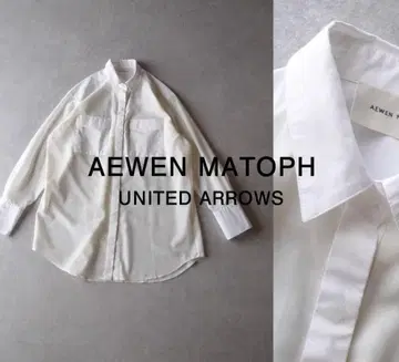 새상품급 이우엔마토후 24,000엔 오버 사이즈 블라우스 셔츠 화이트