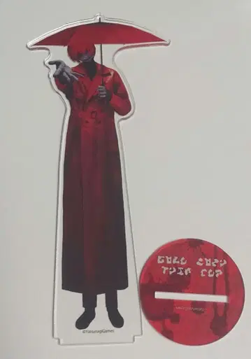 빨간 우산을 쓴 남자 빅 아크릴 스탠드 팝업스토어 문자화