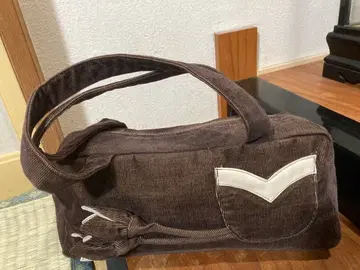 코듀로이 포테치노 핸드백 브라운