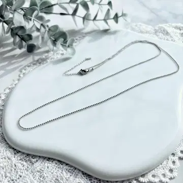 알레르기 대응 써지컬 스테인리스 316 볼 체인 롱 목걸이