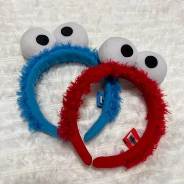 쿠키 몬스터 엘모 머리띠 2개 세트