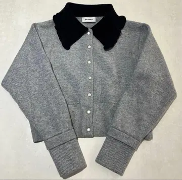 산드로 카라 부착 가디건