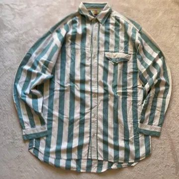 파랑과 하양 스트라이프 긴팔 셔츠