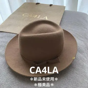 미사용 새상품 컨디션 최상 CA4LA 57cm 중절 펠트 햇 카멜