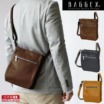 미사용 새상품급 토요카 가방 BAGGEX 가죽 숄더백 일본제 블랙