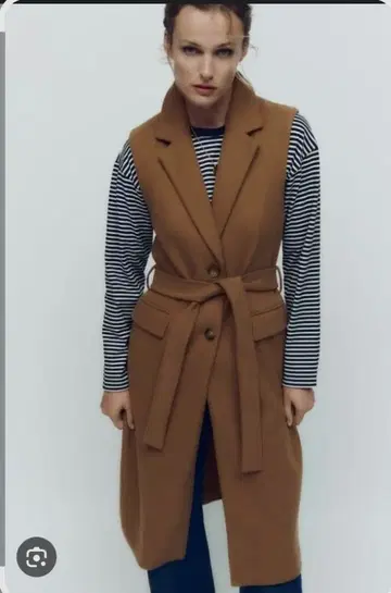 ZARA 브라운 롱 베스트